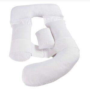 Cheer Collection U Shaped Pregnancy Support Body Pillow with Adjustable Position